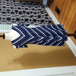 White House Black Market cut out short sleeve blue mini dress sz Small